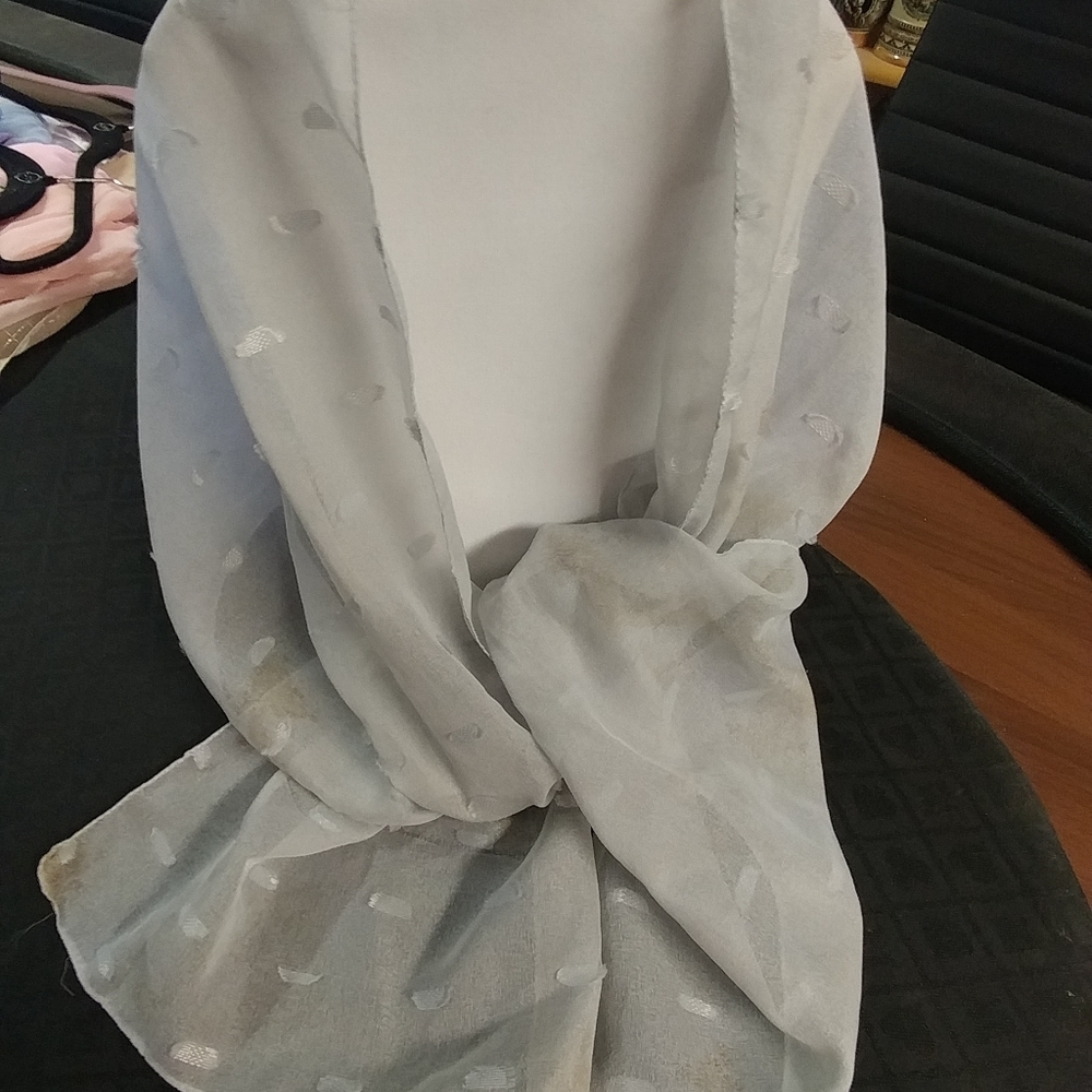 Scarf, pale blue chiffon
